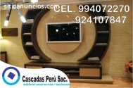 muebles de tv con luces LED, melamina