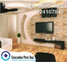 muebles de tv con luces LED, melamina