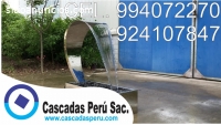 velo de agua piscina, rebose de acero,